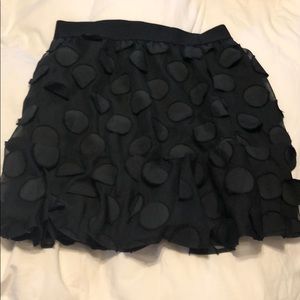 Black skirt with dot detail